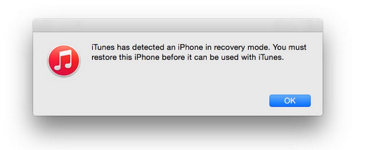 iPhone của bạn đang ở trạng thái recovery mode